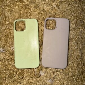 Stylish Green and Beige iPhone 13 Cases